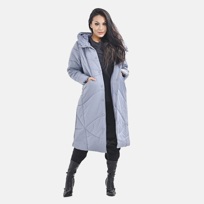 Long Puff Jacket (Size-L) - Dark Grey 7605306 1