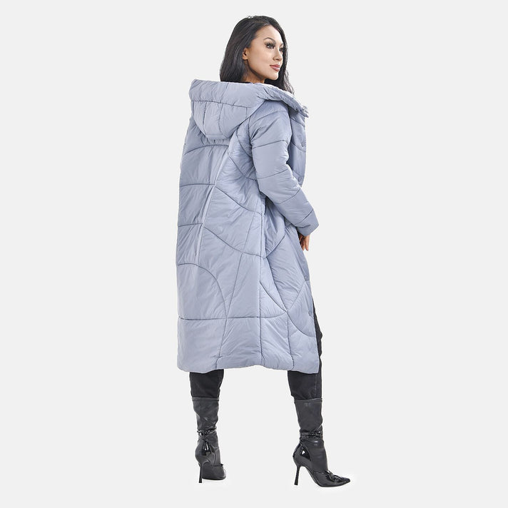 Long Puff Jacket (Size-L) - Dark Grey 7605306 2