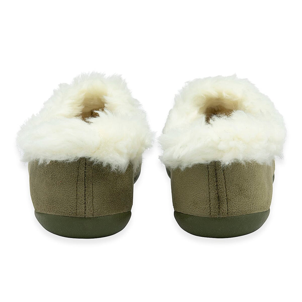 Lotus Bernarda Slipper Bootie With Cozy Faux Fur Trim (Size 3) - Khaki