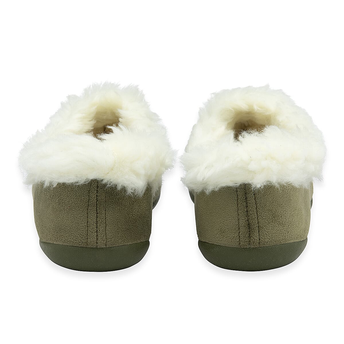 Lotus Bernarda Slipper BootieÂ With Cozy Faux Fur Trim (Size 3) - Khaki 8357325 3
