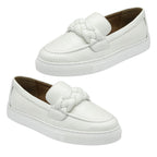 Lotus Women's Bertie Braided Detail Casual Loafers (Size 5) - White