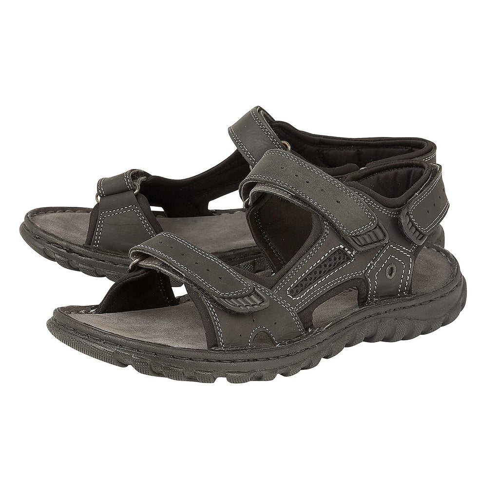 Lotus Douglas Mens Strap Sandals (Size 8) - Black