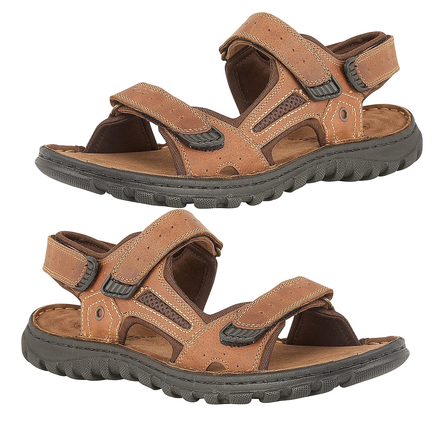 Lotus Douglas Men's Strap Sandals - Tan 6486715 1