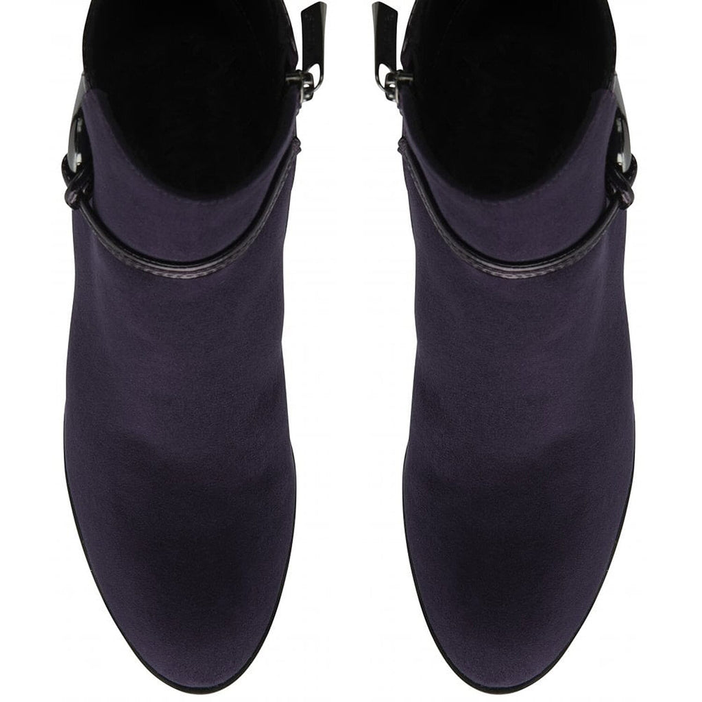 Lotus Ebony Block Heeled Ankle Boots (Size 4) - Purple