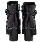 Lotus Ebony Block Heeled Ankle Boots (Size 4) - Purple