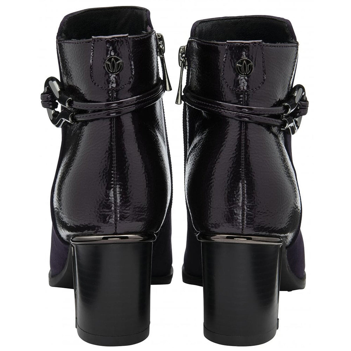 Lotus Ebony Block Heeled Ankle Boots (Size 6) - Purple 8304854 3