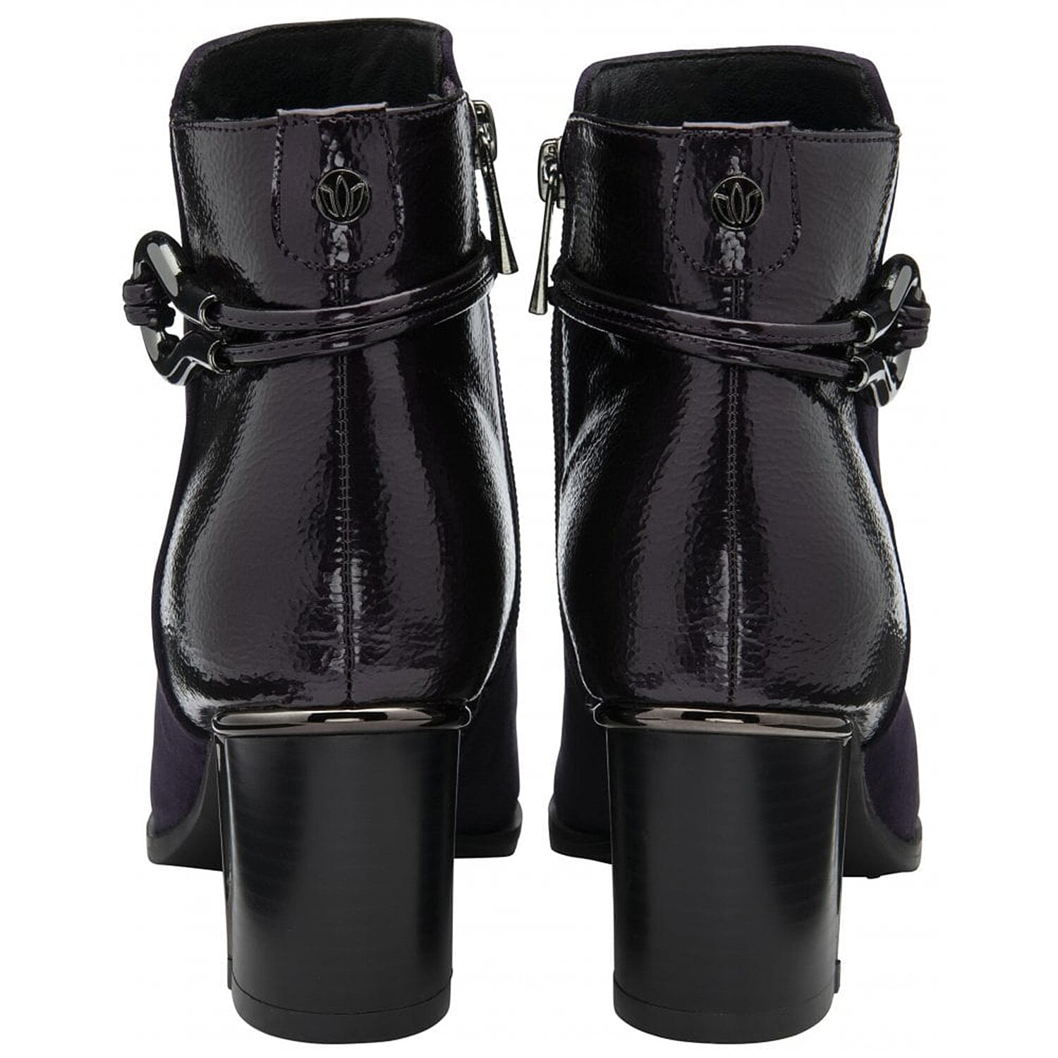 Lotus Ebony Block Heeled Ankle Boots (Size 8) - Purple 8304856 3