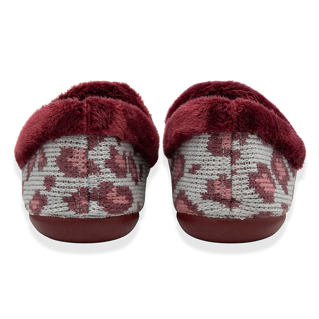 Lotus Feliciana Leopard Print Mule Slippers (Size 7) - Bordo