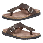 Lotus Grady Leather Toe-Post Mens Sandals (Size 7) - Brown