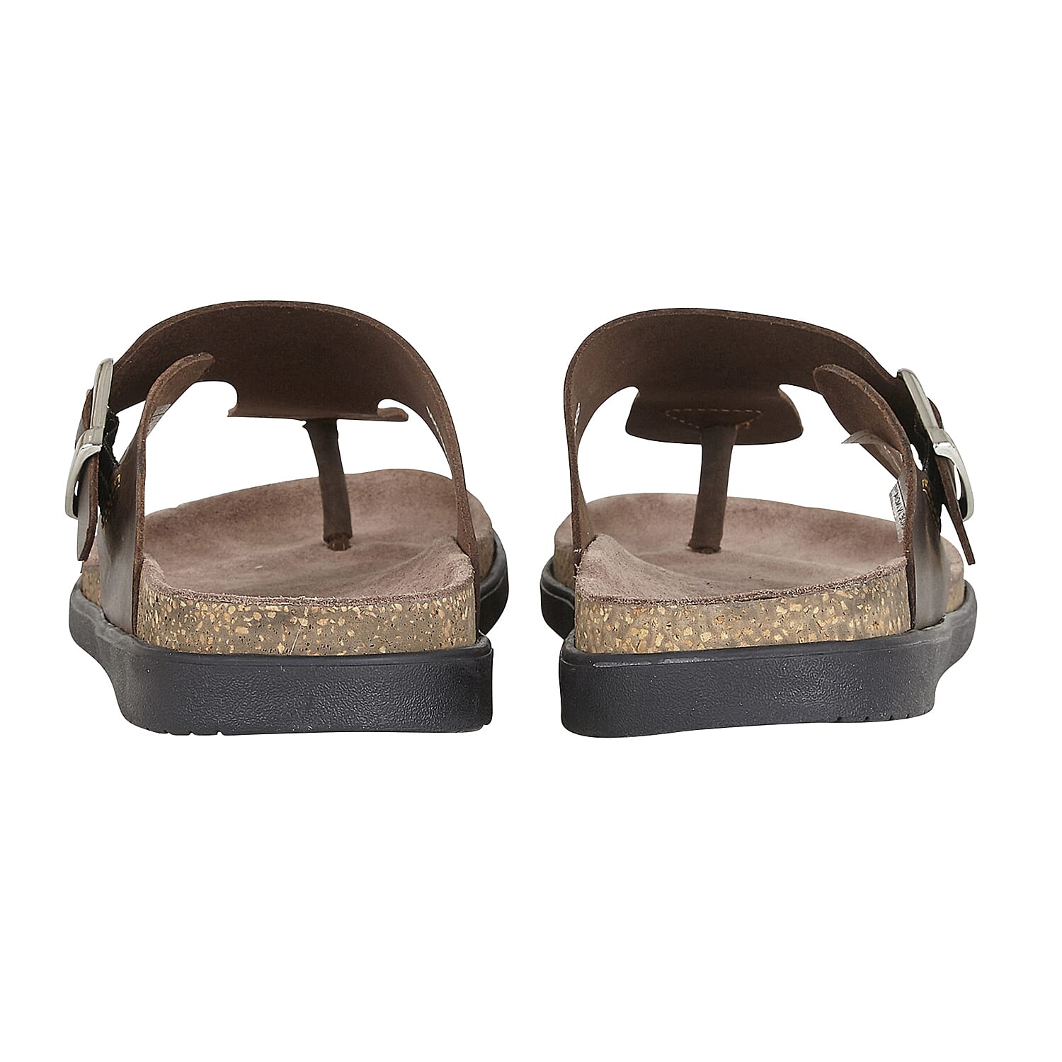 Lotus Grady Leather Toe-Post Cushioned Men's Sandals - Brown 6486754 2