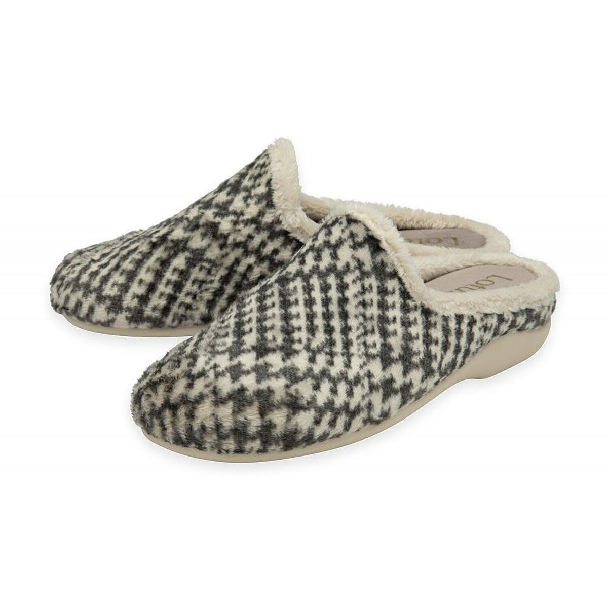 Lotus Hardy Womens Patterned Slip-On Slippers (Size 3) - Khaki 8357255 0
