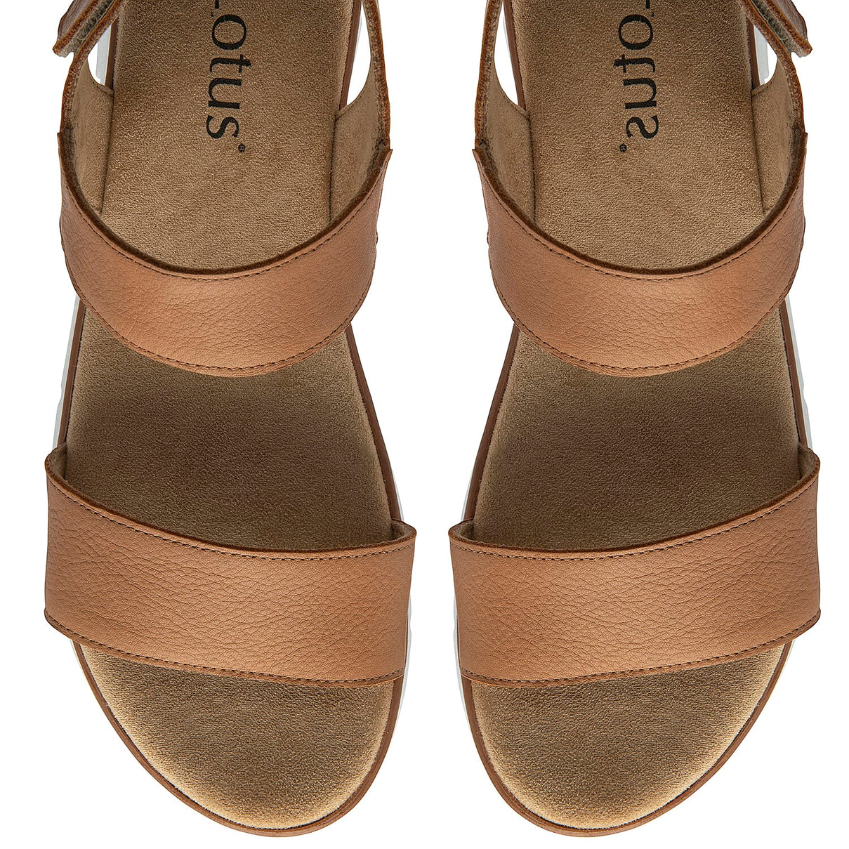 Lotus Facchini Platform Sandal With Adjustable Hook And Loop Ankle Strap (Size 5) - Tan V32515124 3