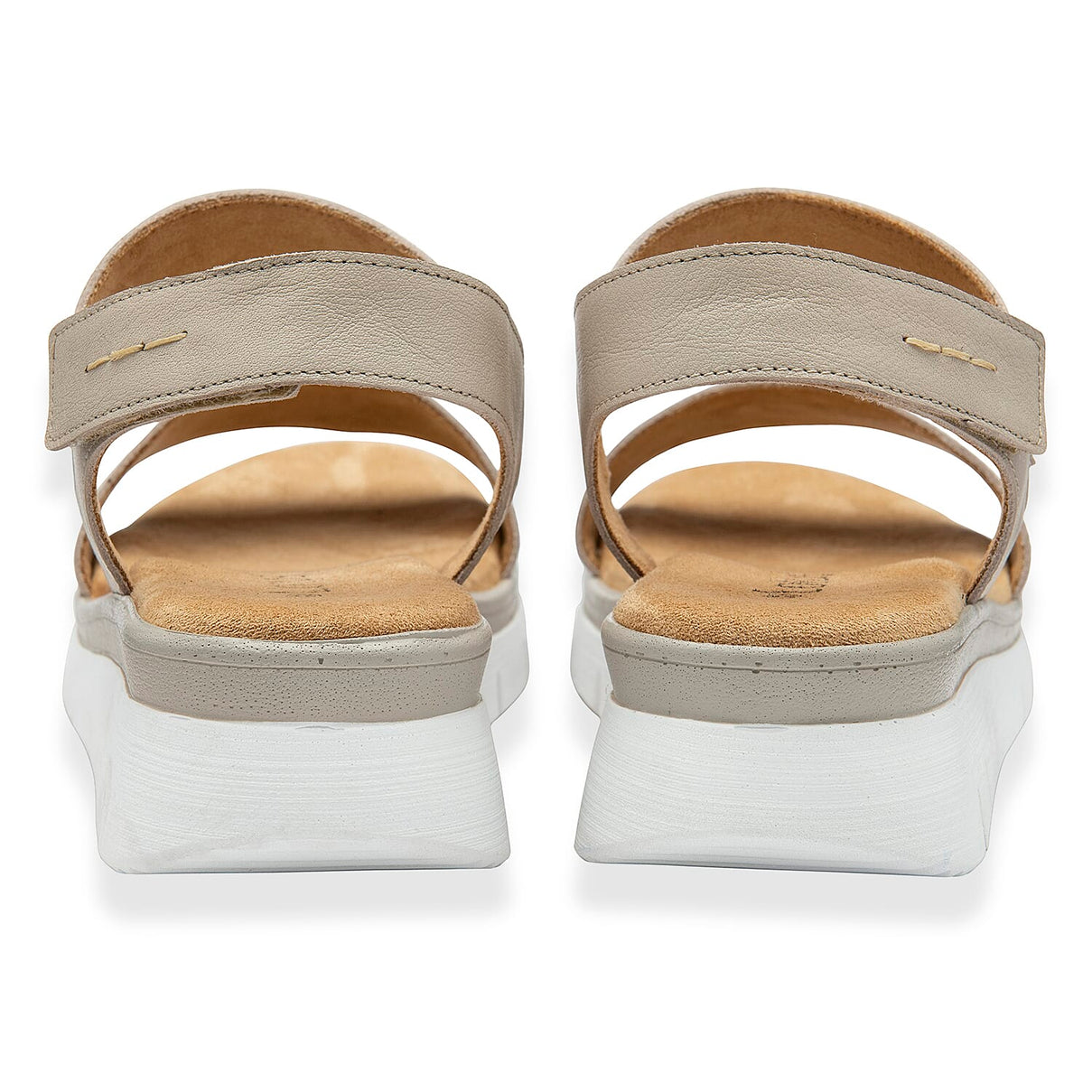 Lotus Facchini Platform Sandal With Adjustable Hook And Loop Ankle Strap (Size 7) - Stone V32525254 2