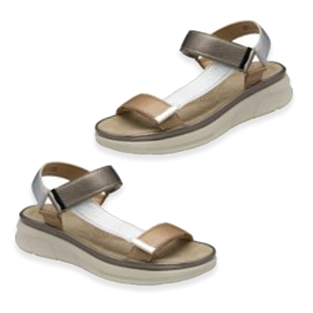 Dunlop Serafina Dual-Strap Hook &amp; Loop Fastening Platform Sandals (Size 5) - Multi V32522804 0