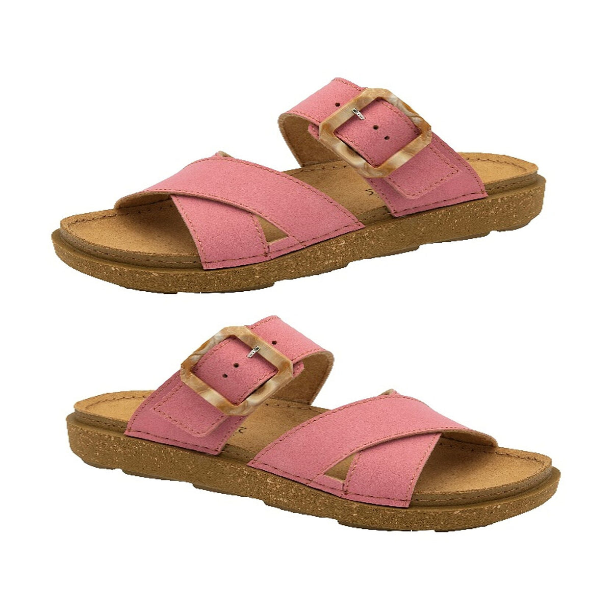 Lotus Womens Assenza Pink Buckle Criss-Cross Mule Sandals (Size - 6) 8177892 0