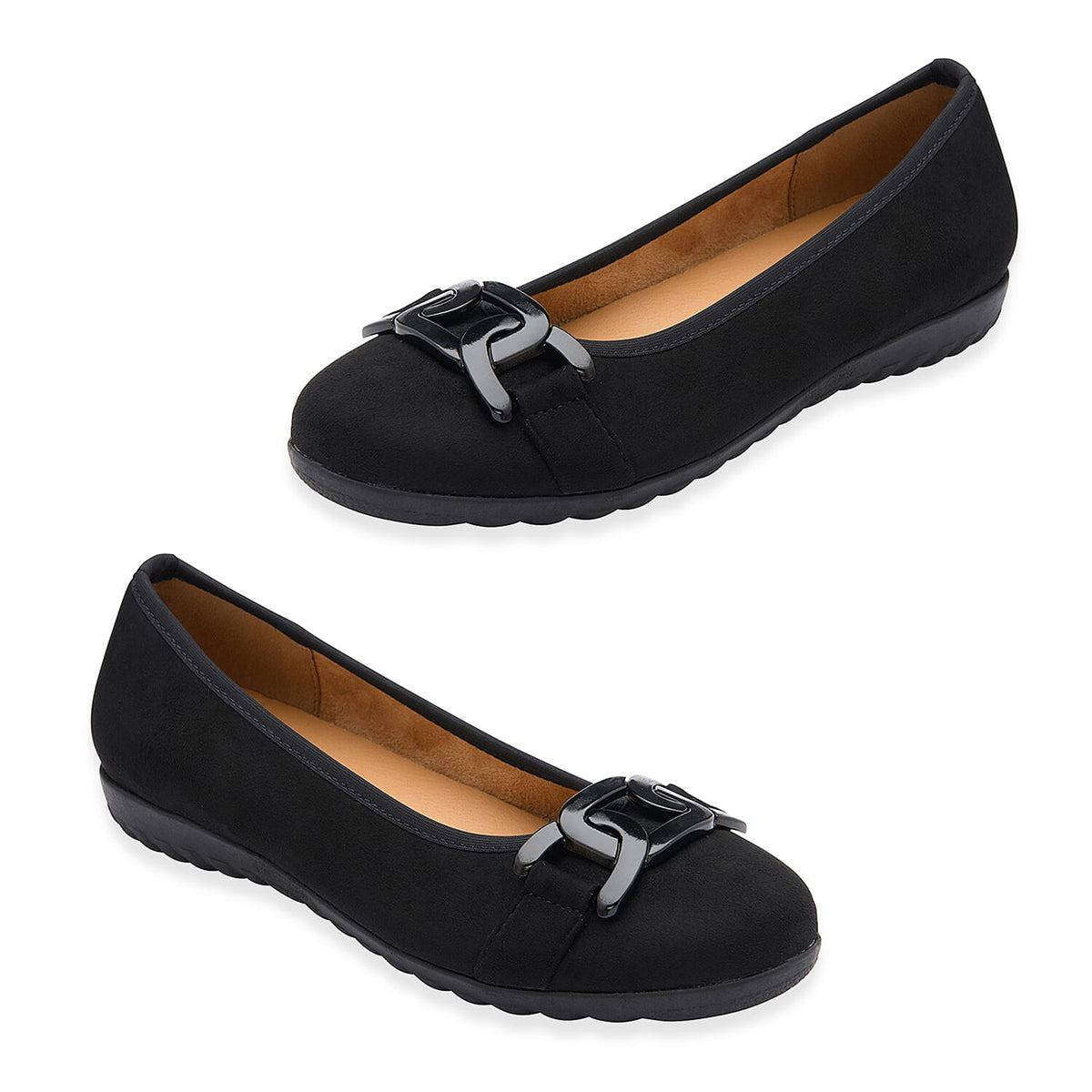 Lotus Ladies Eleni Casual Slip-On Pump With Chain Detail (Size 3) - Black V32515126 0