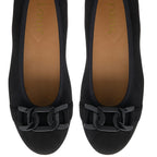 Lotus Ladies Eleni Casual Slip-On Pump With Chain Detail (Size 3) - Black