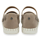 Lotus Aurelia Laser Cut Floral Mary Jane Ballerina Shoes (Size 3) - Natural