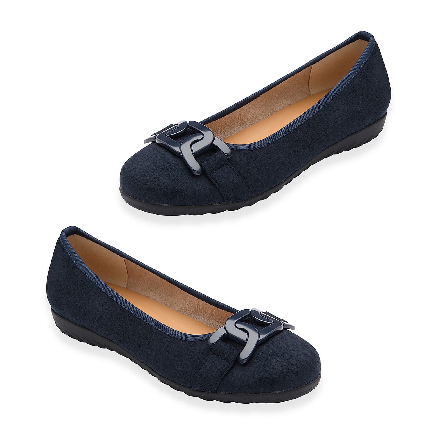 Lotus Ladies Eleni Casual Slip-On Pump With Chain Detail (Size 3) - Navy 8555641 0