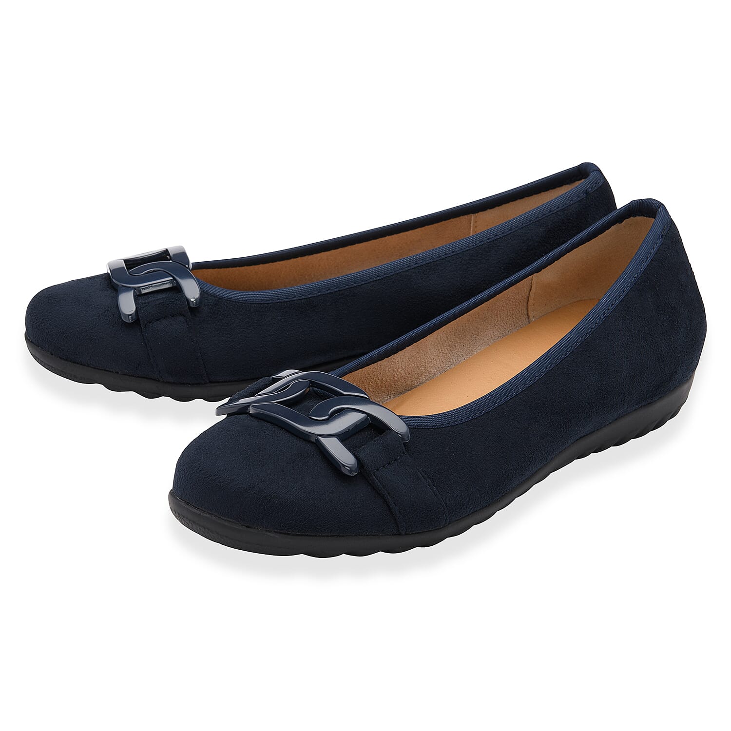 Lotus Ladies Eleni Casual Slip-On Pump With Chain Detail (Size 3) - Navy 8555641 1