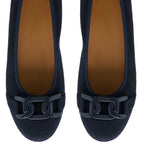 Lotus Ladies Eleni Casual Slip-On Pump With Chain Detail (Size 3) - Navy