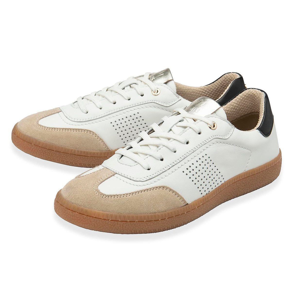 Lotus Frapporta Women Leather Retro Style Lace-Up Casual Shoes (Size 4) - Ecru 8503258 1