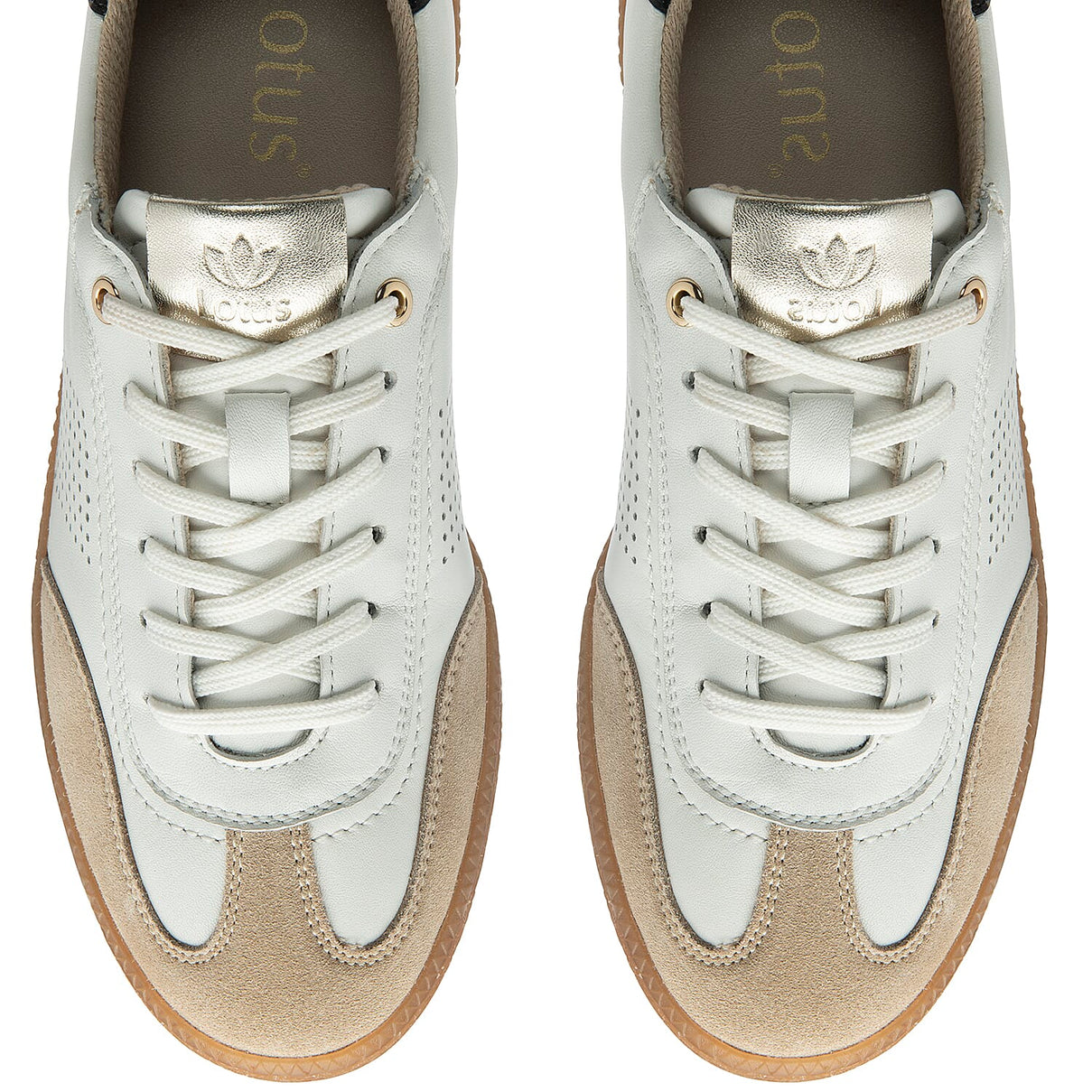 Lotus Frapporta Women Leather Retro Style Lace-Up Casual Shoes (Size 4) - Ecru 8503258 2