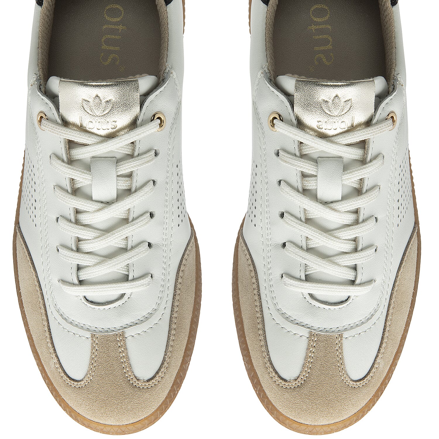 Lotus Frapporta Women Leather Retro Style Lace-Up Casual Shoes (Size 4) - Ecru 8503258 2