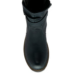 Lotus Triana Womens Comfort Winter Biker Boots With Buckle Detail (Size 4) - Navy