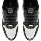 Lotus Moore Womens Wedge Animal Print Sneakers (Size 5) - Black & White