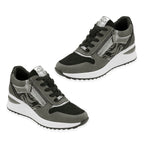 Lotus Moore Womens Wedge Zebra Print Sneakers (Size 5) - Grey