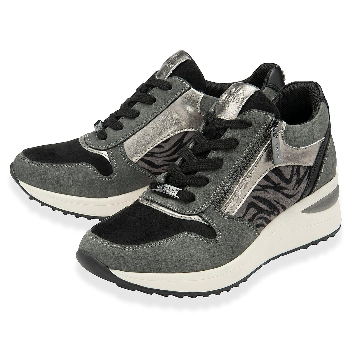 Lotus Moore Women's Wedge Animal Print Sneakers 8504119 1