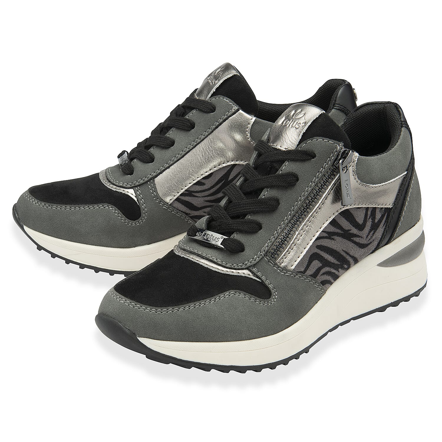 Lotus Moore Women's Wedge Animal Print Sneakers 8504119 1