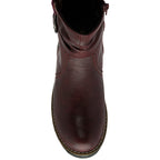 Lotus Triana Womens Comfort Winter Biker Boots With Buckle Detail (Size 6) - Bordo