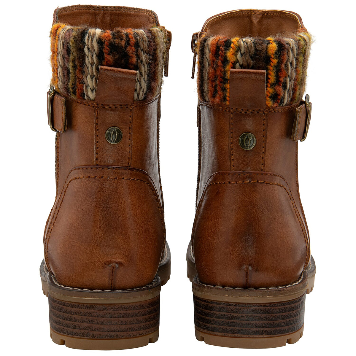 Lotus Triana Womens Comfort Winter Biker Boots With Buckle Detail (Size 6) - Tan V32614337 3