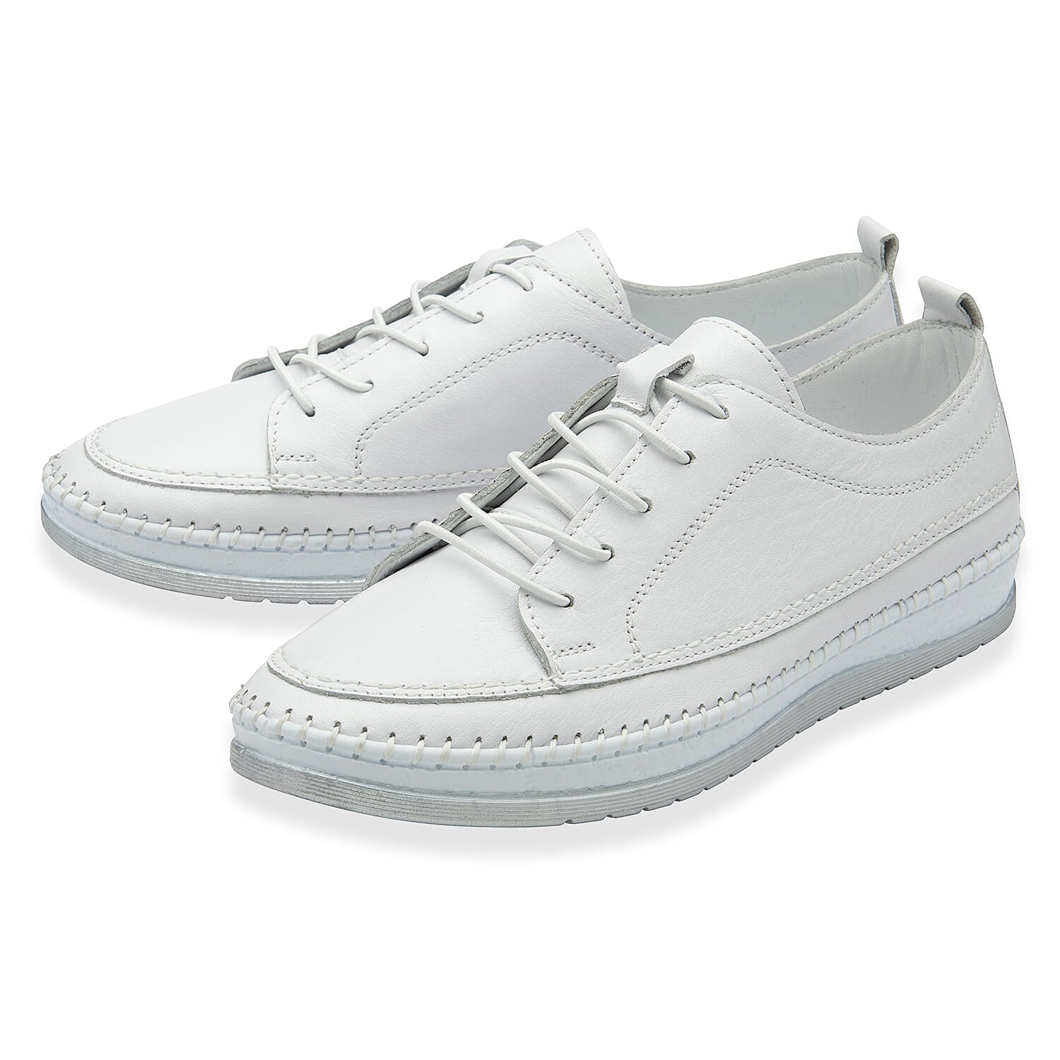 Lotus Womens Rimini Lace Up Casual Sneaker (Size 6) - White 8555609 1