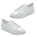 Lotus Womens Rimini Lace Up Casual Sneaker (Size 6) - White