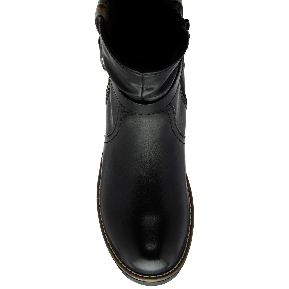 Lotus Triana Womens Comfort Winter Biker Boots With Buckle Detail (Size 7) - Black V32516192 1