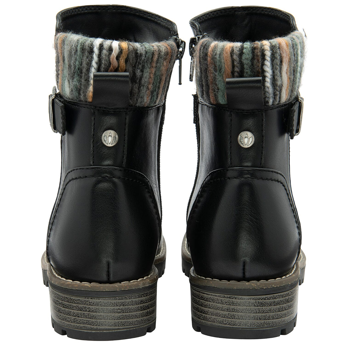 Lotus Triana Womens Comfort Winter Biker Boots With Buckle Detail (Size 7) - Black V32516192 3