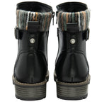 Lotus Triana Womens Comfort Winter Biker Boots With Buckle Detail (Size 7) - Black