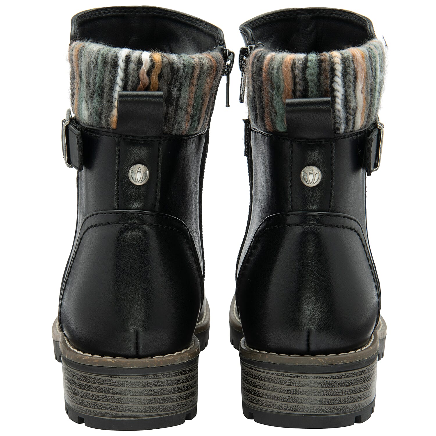 Lotus Triana Womens Comfort Winter Biker Boots With Buckle Detail (Size 7) - Black V32516192 3