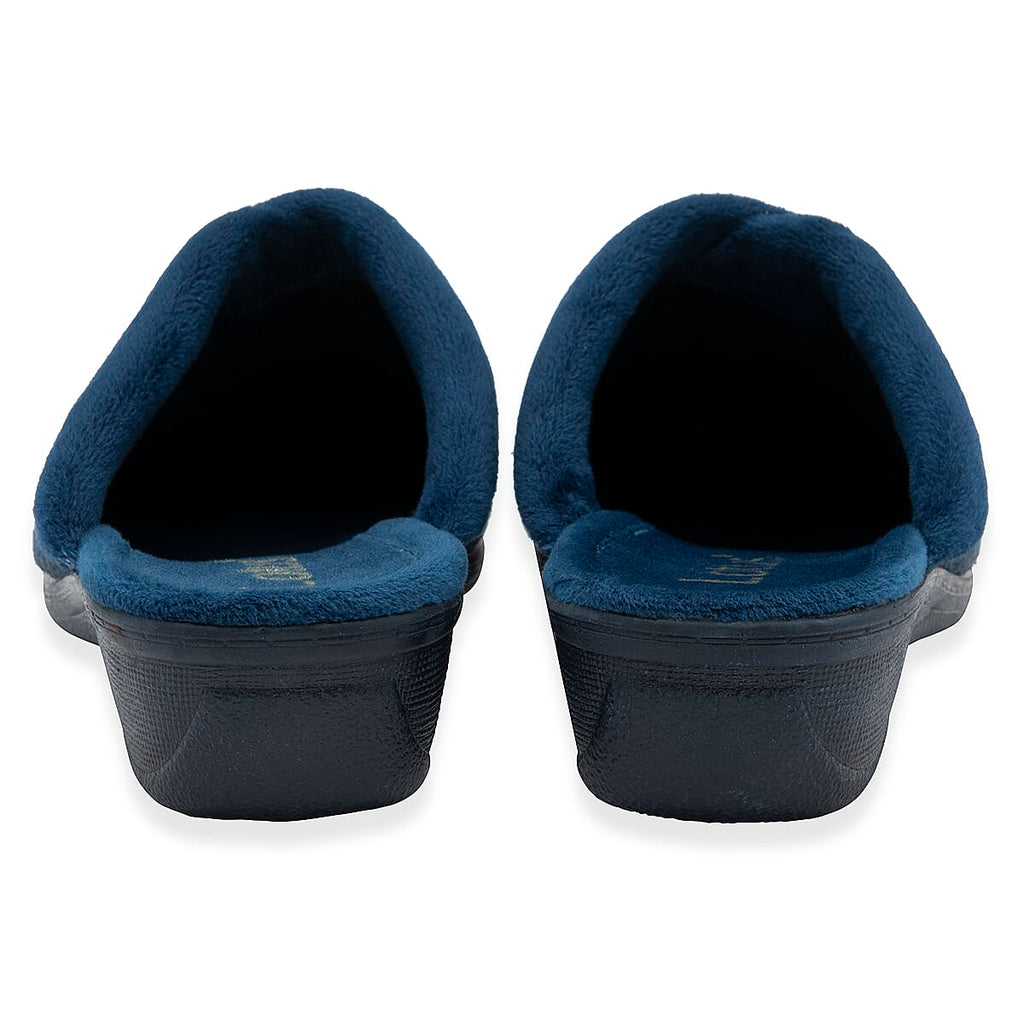 Lotus Gracia Womens Patterned Slip-On Slippers (Size 3) - Navy