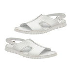 Lotus Ladies White Astrid Open-Toe Mule Sandals