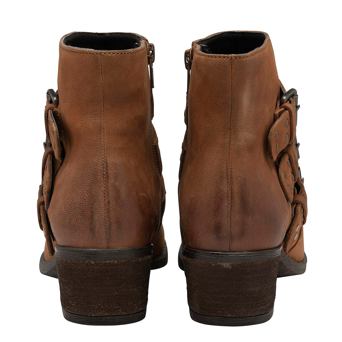 Lotus Leather Emelia Zip-Up Ankle Boots - Tan 7281605 1