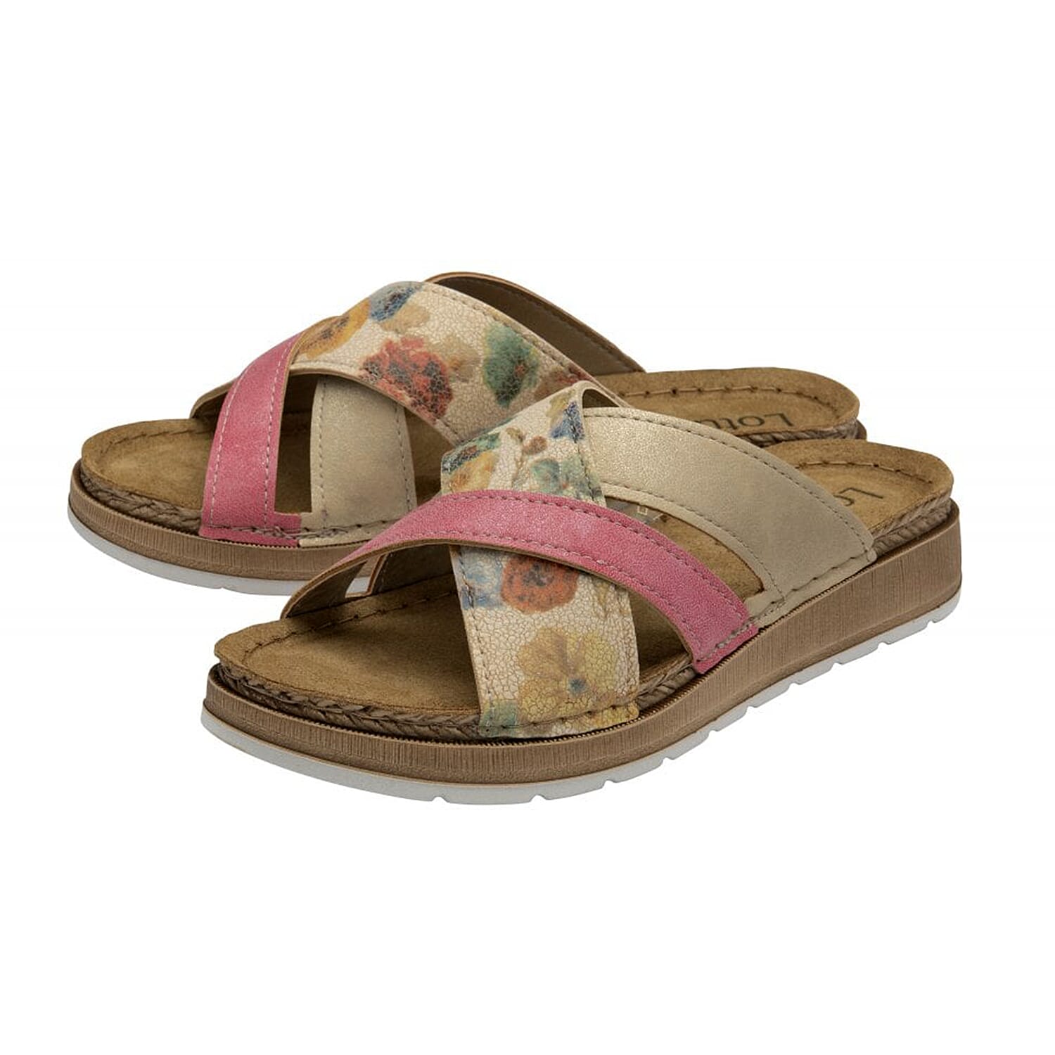 Lotus Limone Slip-on Floral Printed Mule Sandal (Size 3) - Pink 7797569 0