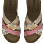 Lotus Limone Slip-on Floral Printed Mule Sandal (Size 3) - Pink