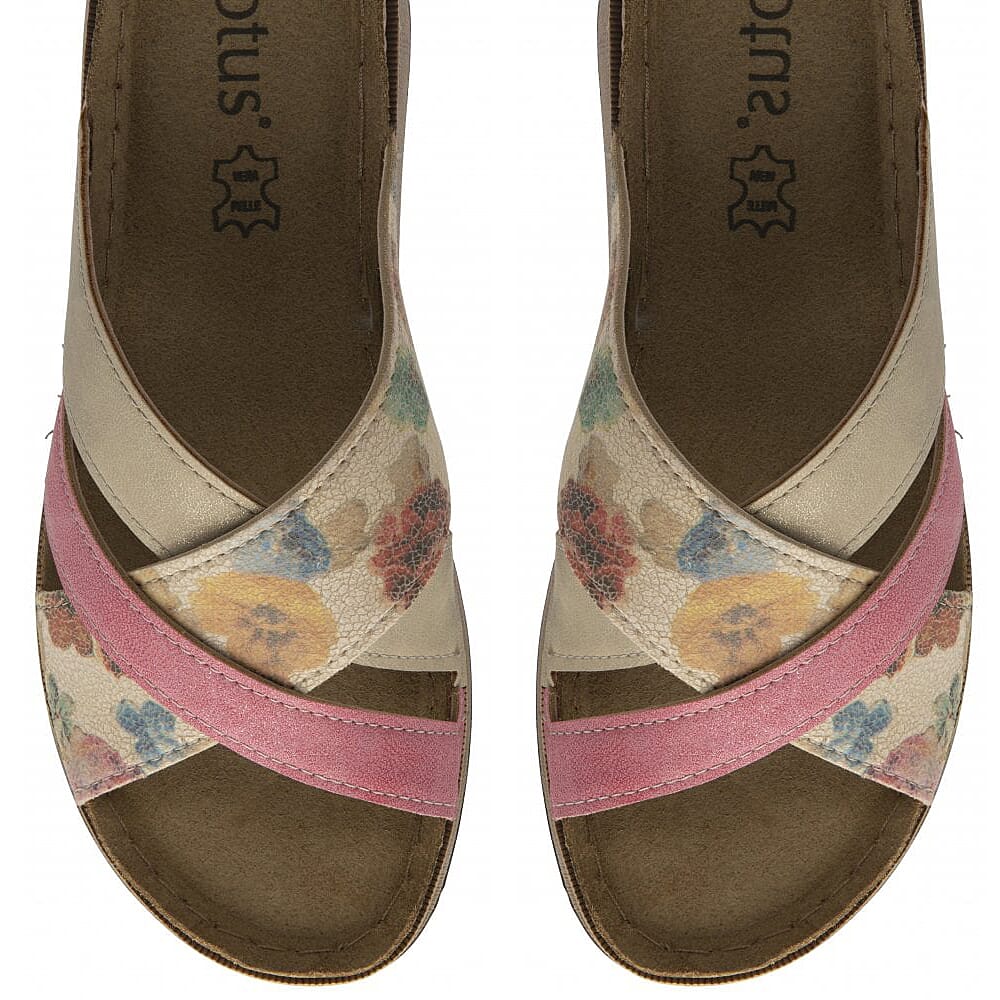 Lotus Limone Slip-on Floral Printed Mule Sandal (Size 3) - Pink 7797569 1