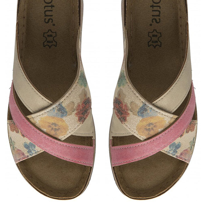 Lotus Limone Slip-on Floral Printed Mule Sandal (Size 3) - Pink 7797569 2