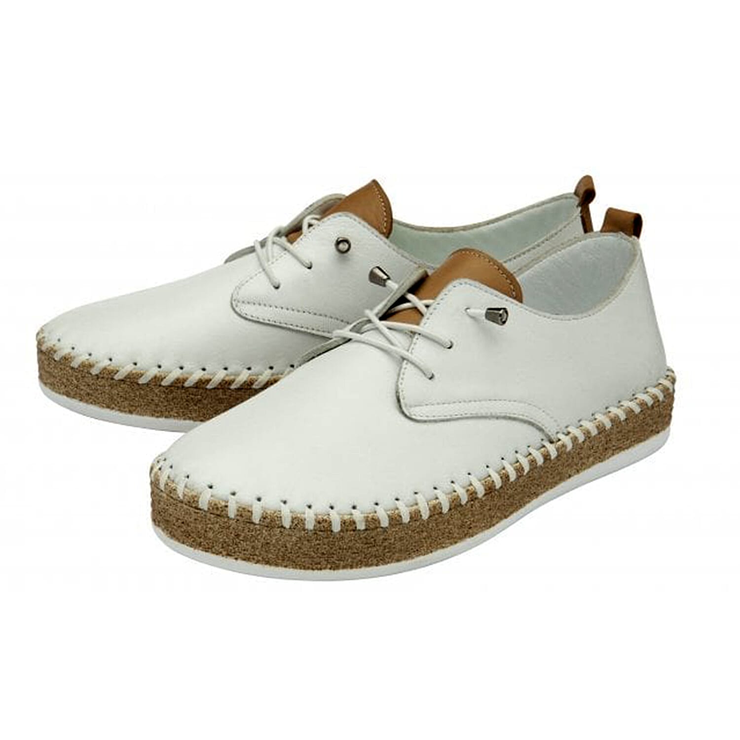 Lotus Marlie Leather Lace-Up Shoe (Size 3) - White 7797524 0