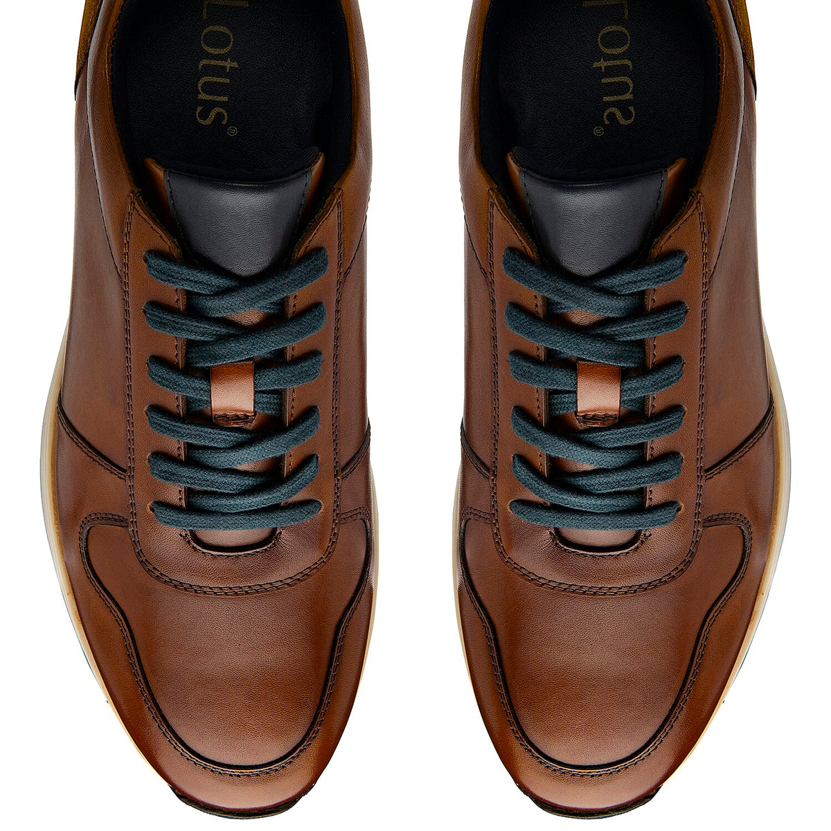 Lotus Ardezna Mens Leather Lace-Up Casual Shoes (Size 8) - Tan V32674792 2